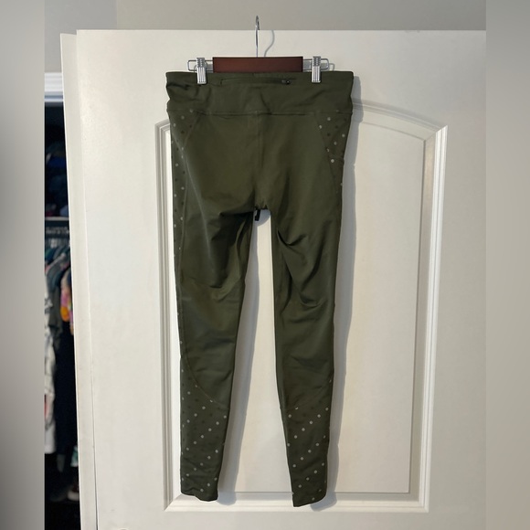 Nike olive green size medium running or workout leggings with drawstring - Picture 3 of 3